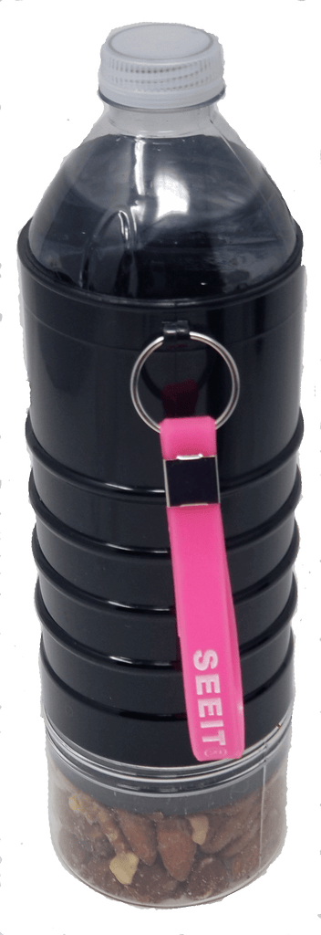 SEEIT® Black Single Bottle Portable Carrier - Fits 16.9 fl oz water bottles